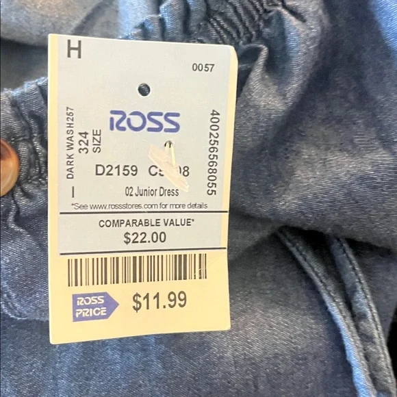 Blue Button-Front Dress - Picture 5 of 5